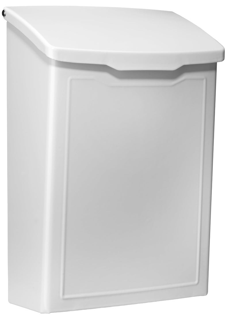 ARCHITECTURAL MAILBOXES 2681W White Marina Wall Mount Mailbox, Small - Image 1